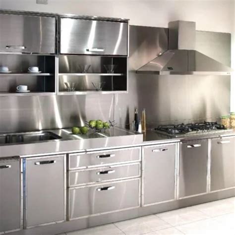 Kitchen Cabinets With Stainless Steel Material In Hyderabad